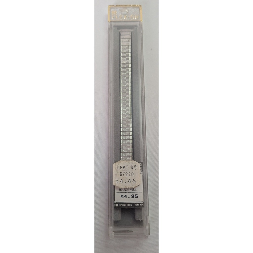 Flex-On Watch Band Unisex OS Silver New Vintage Expansion Stainless Steel 67220